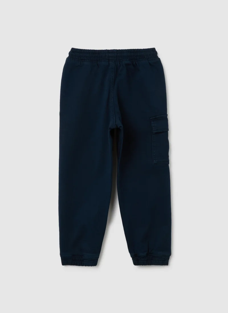 او في اس سراويل قطنية مطاطية زرقاء للأطفال من